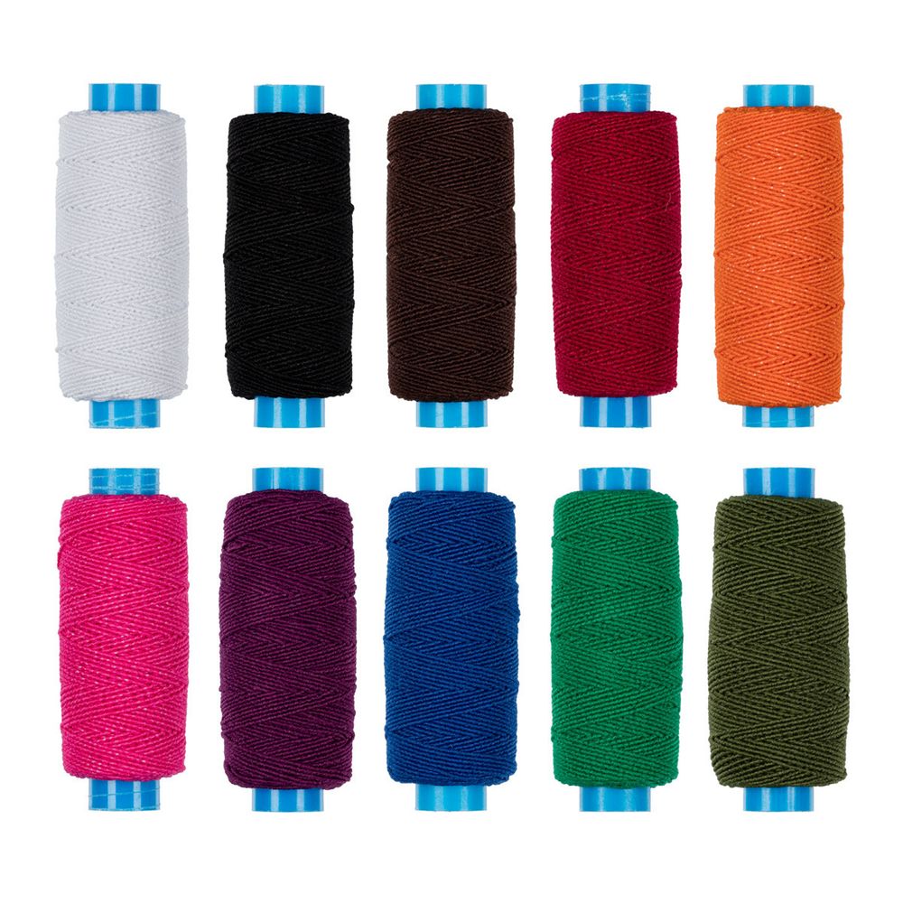 Нитки спандекс ⌀0.6 мм, набор 10 катушек по 25 метров, ассорти 3, Gamma ET-10