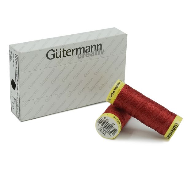 Нитки для трикотажа Gutermann Maraflex, 150м, 012 божоле, 5 катушек