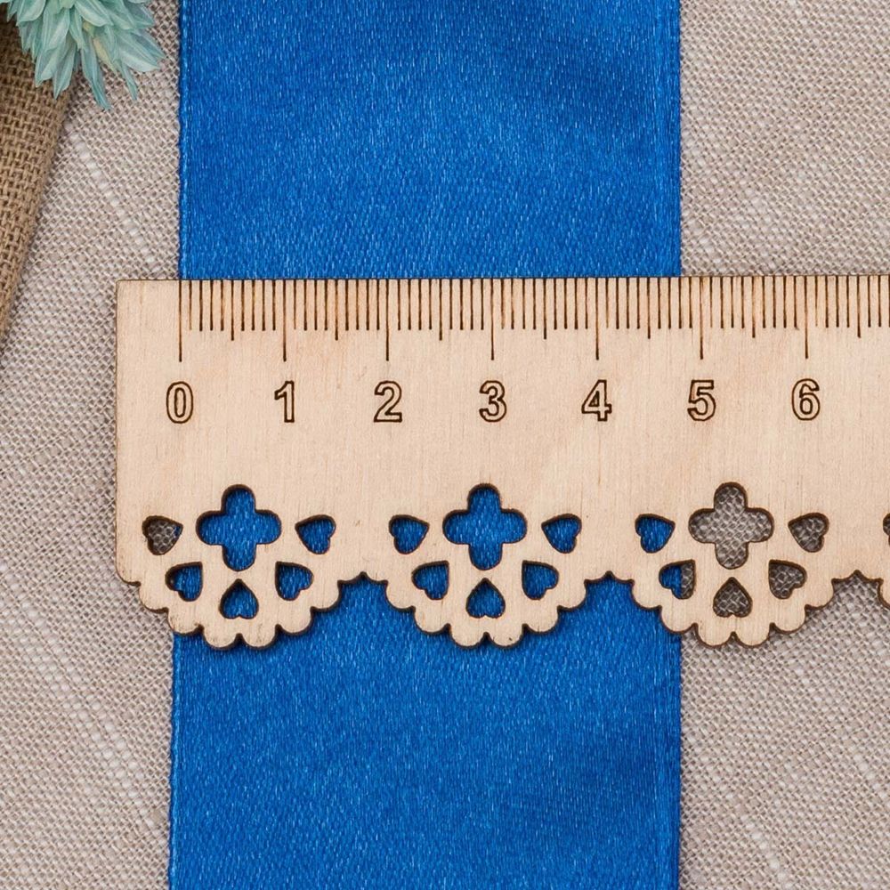 Лента атласная 1-сторонняя 50.0 мм / 22.86±1 метров, аналог 7730446, 40 ярко-голубой, DDZ2401, Globus