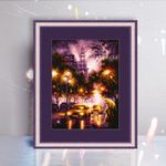 Набор для вышивания нитками Чудесная игла, Огни ночного города 20х27 см