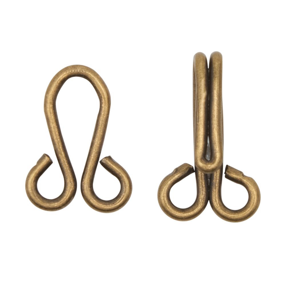 Крючки пришивные 33х12 мм, №10 (латунь), 0300-4107, 200 шт