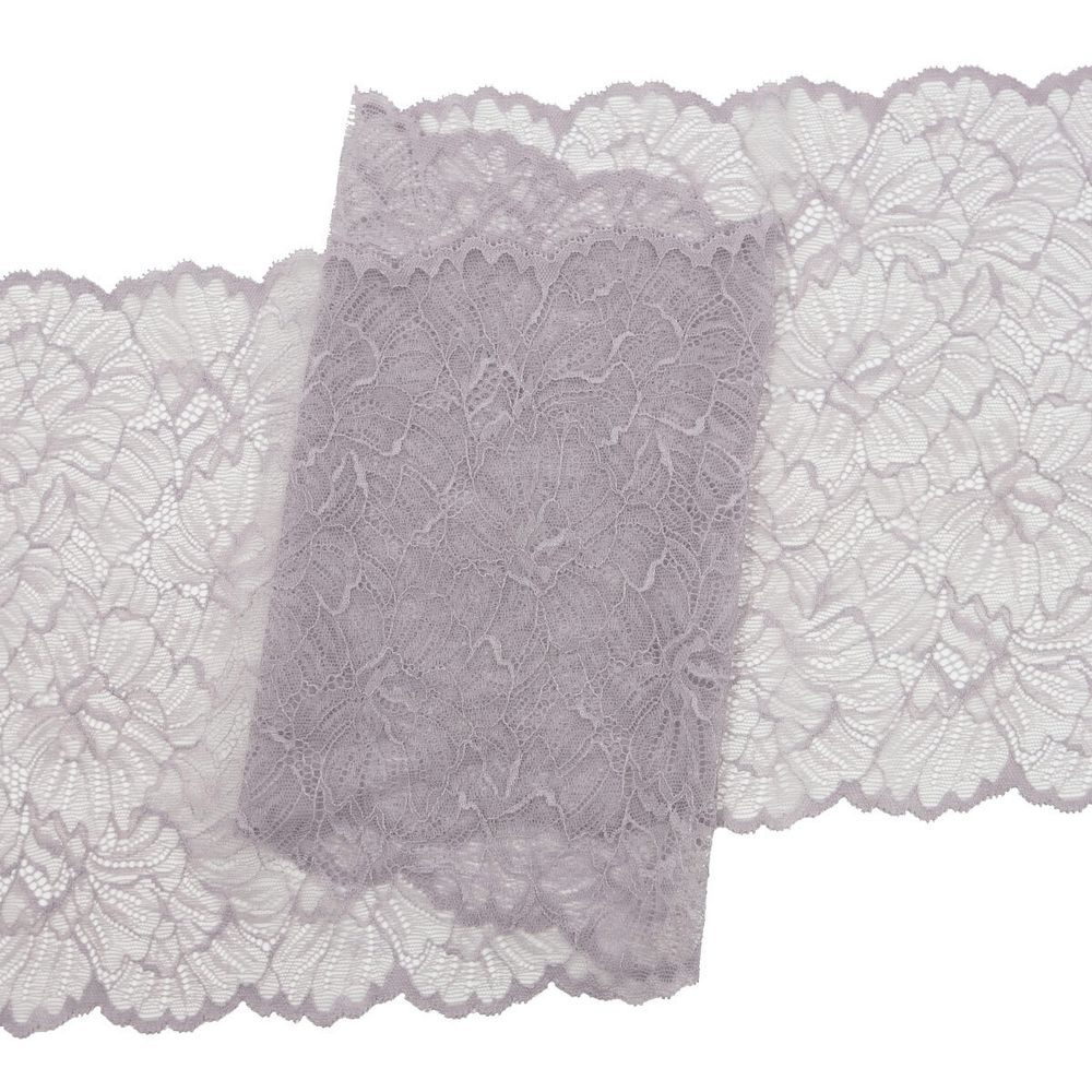 Кружево бельевое эластичное 240 мм / 13.72 м, цв. C154 св.серый