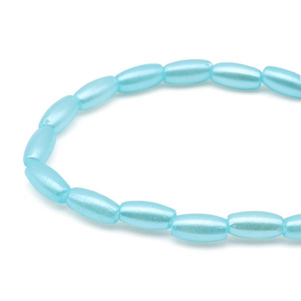 Бусины пластик (жемчуг) 3х6 мм, 15 г, Astra&Craft (бирюзовый), 4AR293/294