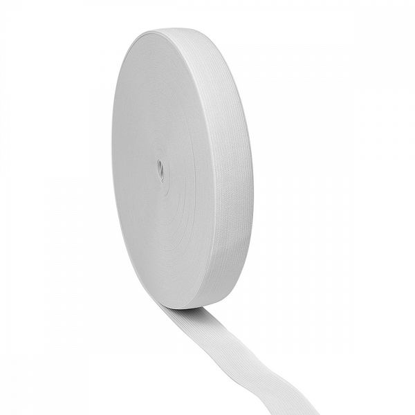 Резинка вязаная 30.0 мм / 40 метров, стандартная 3.9-4.3 г/п.м., белый