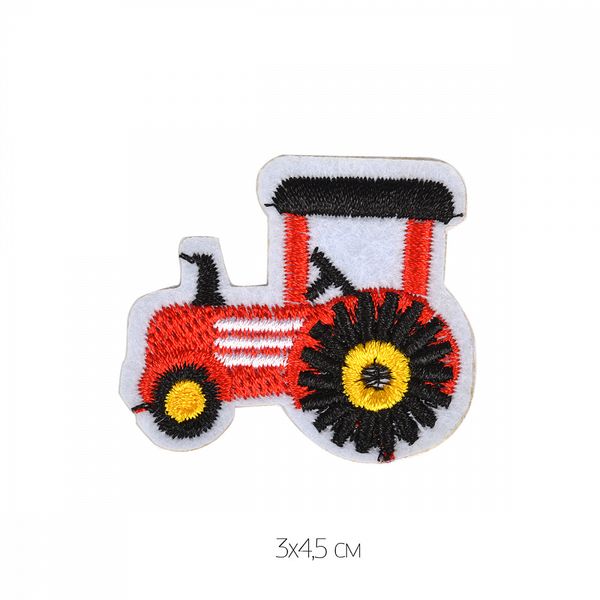 Термоаппликация Трактор 3х4,5см, 10 шт