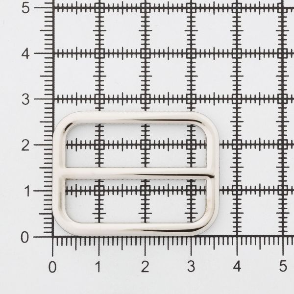 Пряжка регулировочная металл 30 мм (36х27 мм, d-3 мм, литая, никель, 4 шт