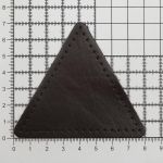 Заплатки пришивные из кожи, треугольник равносторонний 8см с перфорацией, 2 шт, 100% кожа, 03 темно-коричневый, 9126