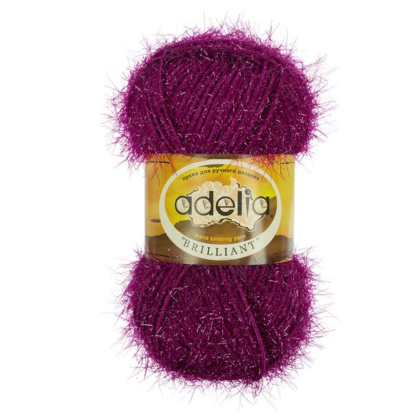 Пряжа Adelia Brilliant / уп.10 мот. по 50г, 90м, 28 сиреневый