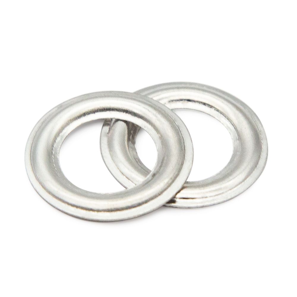 Люверсы металл ⌀_8.0 мм (внутр.), латунь, цв.никель плоский, 50 шт, BIG