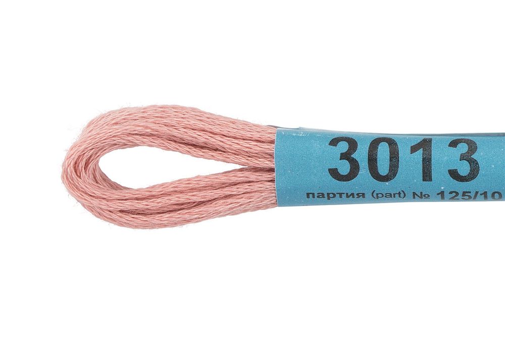 Мулине Gamma 100% хлопок, цв.3013 гр.розовый, 24 мотка по 8 метров