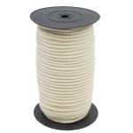 Шнур плетеный ⌀4.0 мм / 100 метров, акрил, 01 молочный