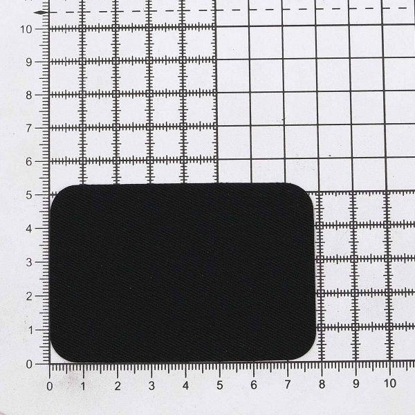 Термозаплатка, ткань, 52x78мм (черный (black)), AZ03, 10 шт
