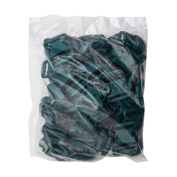 Фастекс (пряжка трезубец) пластик 30 мм, 50 шт, 77 зеленый