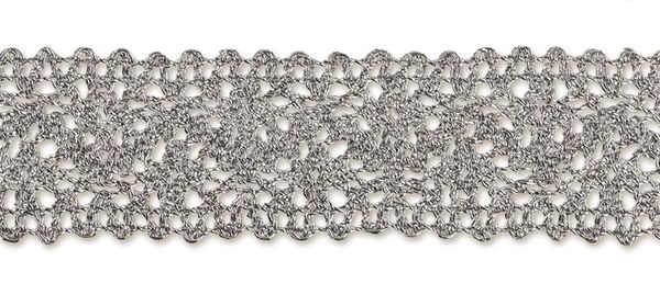 Тесьма металлизированная MTR-28 24 мм, 22.8 м, серебро, Gamma