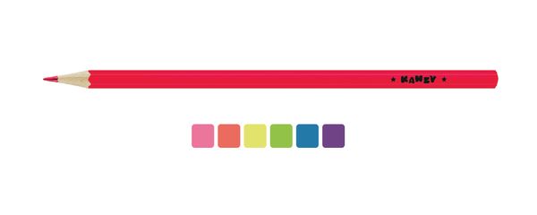 Набор неоновых карандашей Веселый совенок NCP-4006 заточенный 8х6 цв, Kanzy NCP-4006