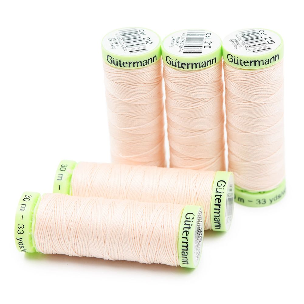 Нитки отделочные Gutermann Top Stitch, 30м, 210 нежная нуга, 5 катушек