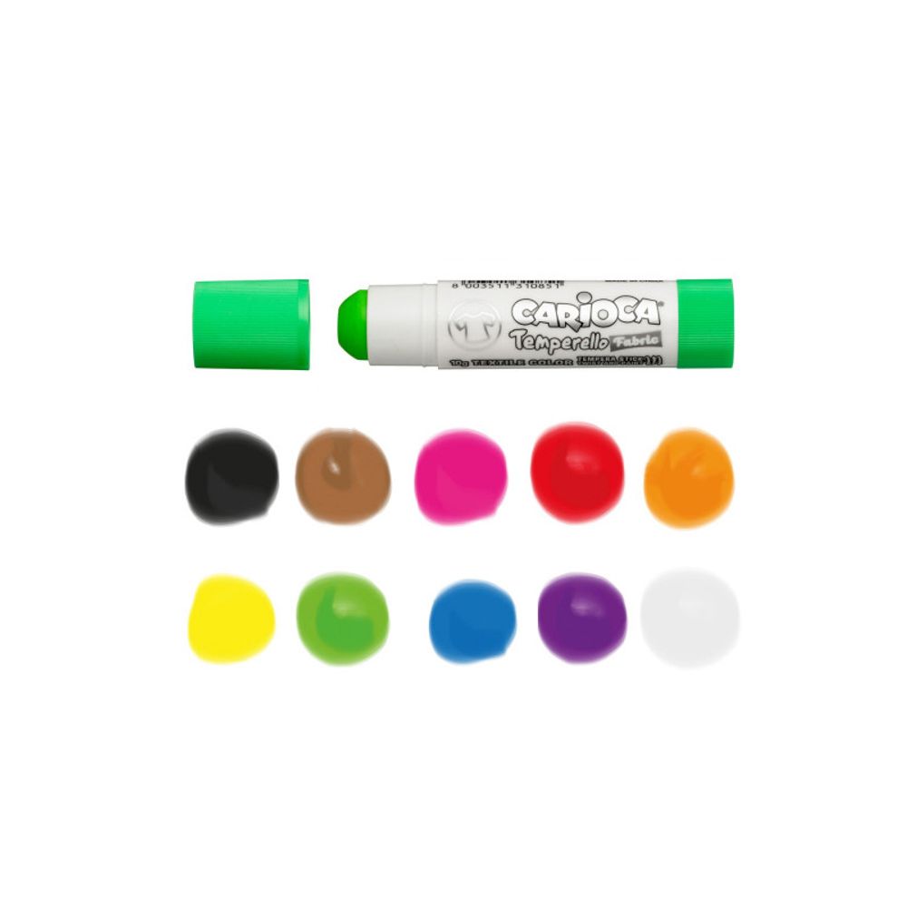 Карандаш-стик по ткани Carioca Temperello Fabric 10 цв. 42324