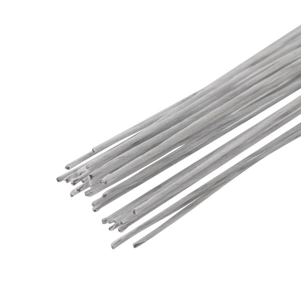 Проволока флористическая в оплетке ⌀0.7 мм, 5х30 шт, 40 см, 02 белый, Blumentag FIW-0.7