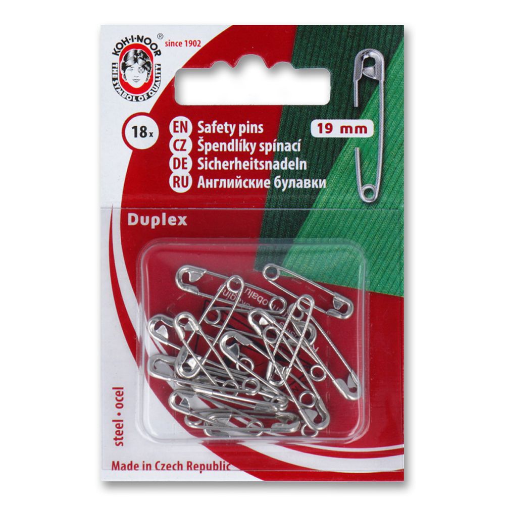 Булавки английские 19 мм, 18 шт, никель, KOH-I-NOOR 55 (5110 №3/0) Булавки английские 19 мм, 18 шт, никель, KOH-I-NOOR 55 (5110 №3/0)
