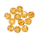 Бусины стекло ⌀6 мм, 12 шт, светло-коричневый/topaz, Preciosa 451-19-602