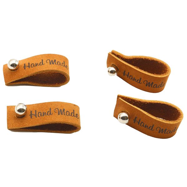 Набор кожаных бирок с кнопкой 