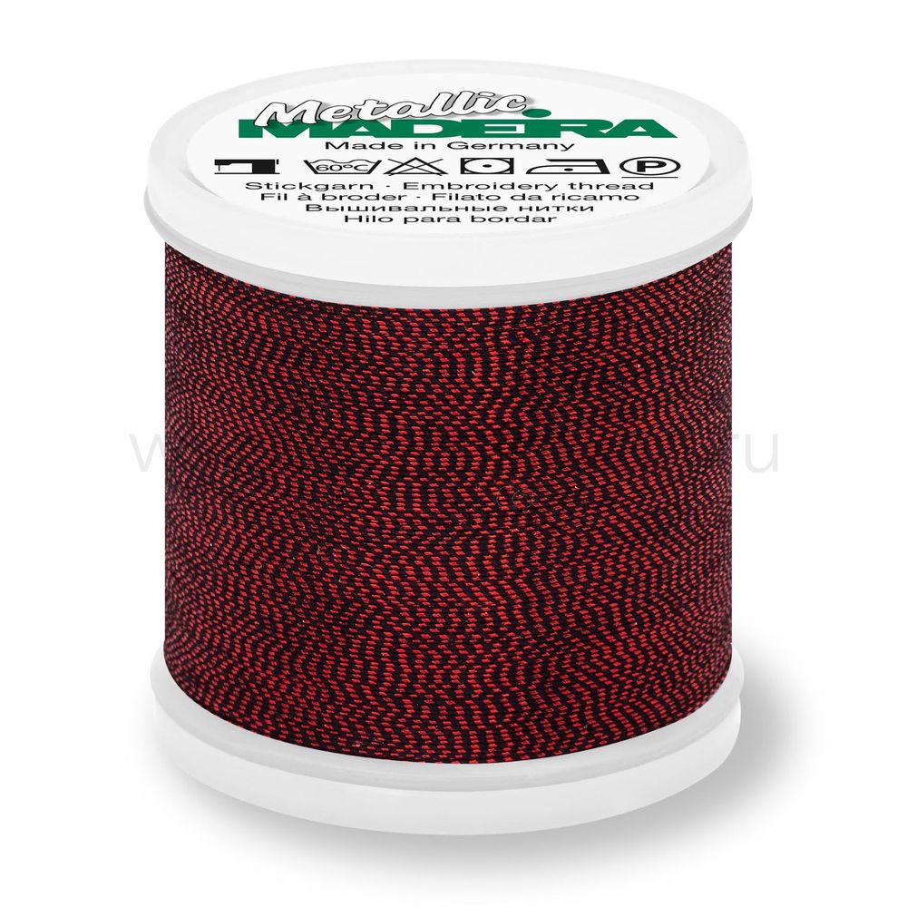 Нитки вышивальные металлизированные Madeira Metallic №40, 200 м, цв. 414, 9842, 5 катушек
