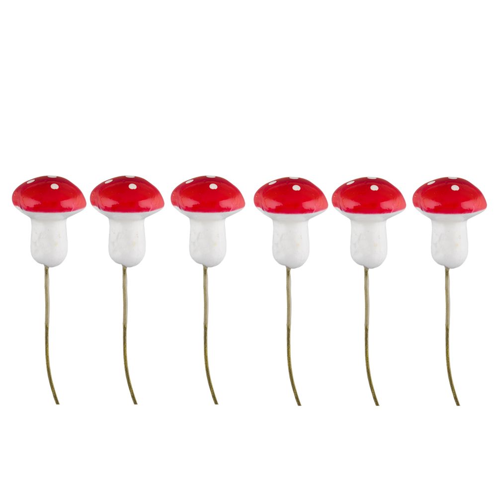 Декоративные элементы 6х6 шт, 01 мухоморы, Blumentag VDF-05