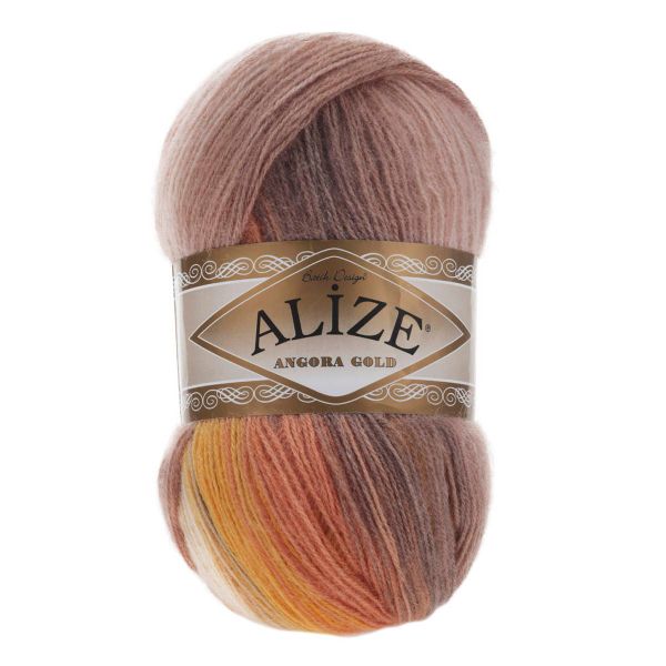 Пряжа Alize (Ализе) Angora Gold Batik / уп.5 мот. по 100 г, 550м, 4741 секционный A