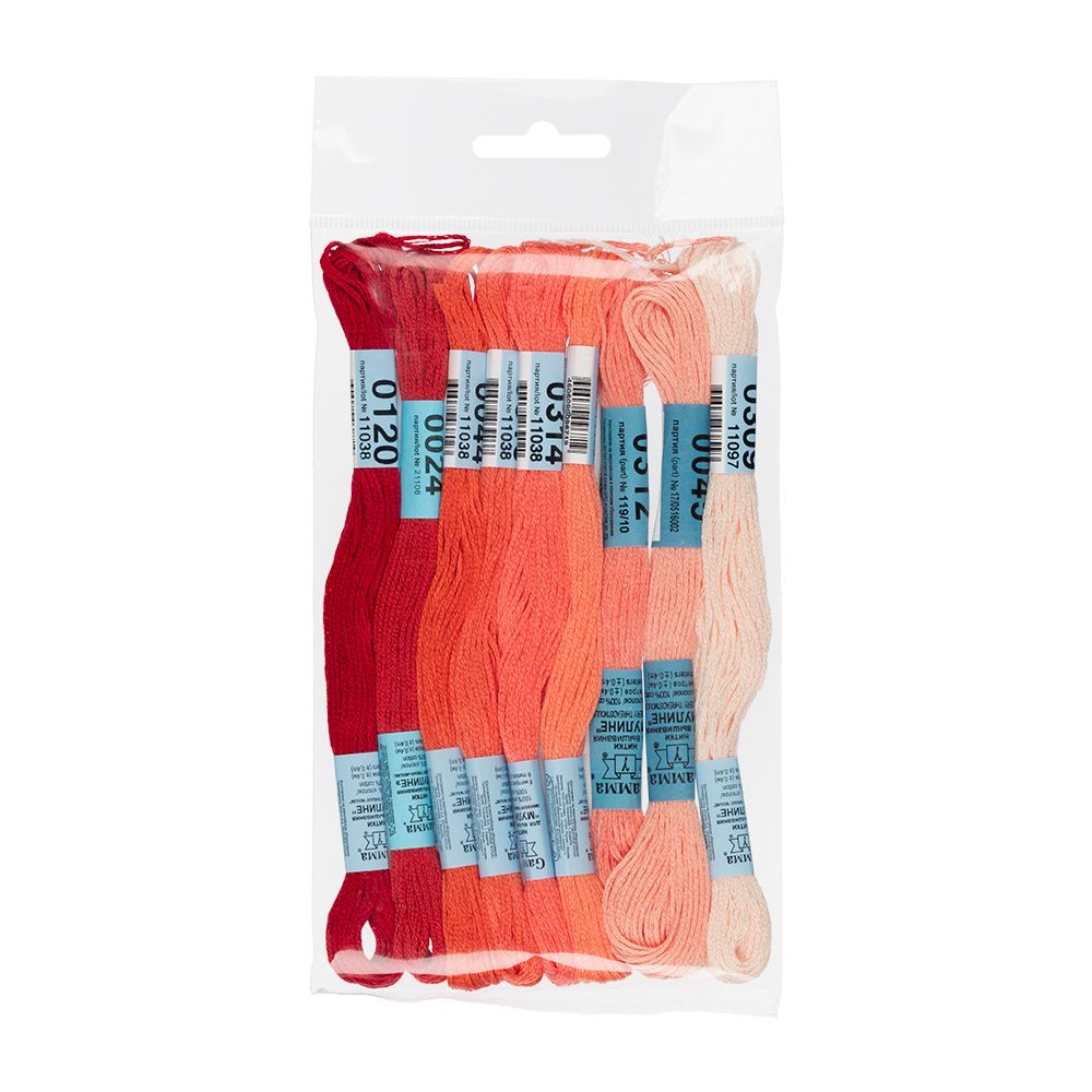 Набор мулине Gamma, 10, 9х8 м, Коралловый