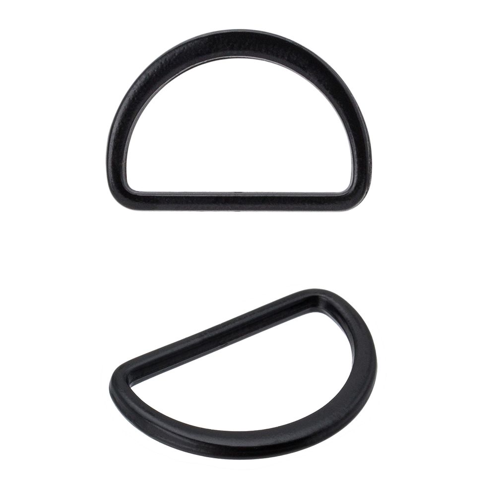 Полукольцо литое металл плоское 15мм, черный матовый, ГНУ14467, 20 шт