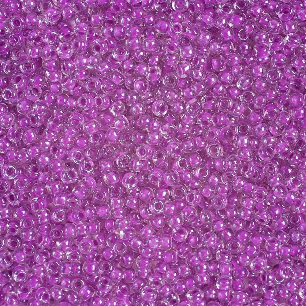 Бисер Preciosa прозрачный, цветной центр и покрытие 10/0 (2.3 мм), 100 г (5х20 г), цв. 38628