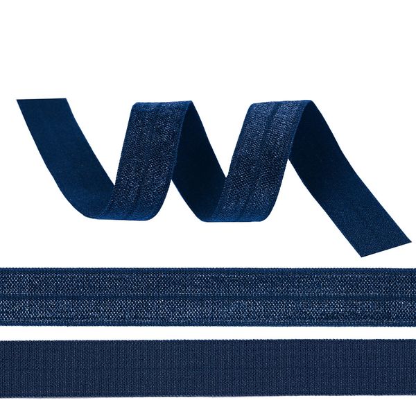 Резинка бельевая (окантовочная) блестящая 20.0 мм / 50 метров, S919 синий сапфир