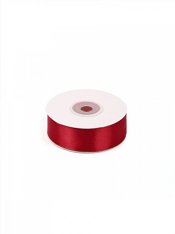 Лента атласная 1-сторонняя 25.0 мм / 22.5±1 метра, 3091 т.красный, Magic4Hobby