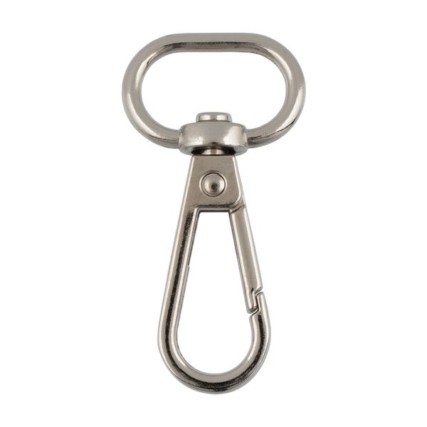 Карабин металл 20.0 мм (49х25 мм), 5 шт, 04 никель, Gamma GHN-20