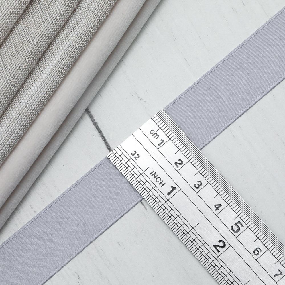 Лента репсовая (в рубчик) 20.0 мм, 148 стальной, уп.18,28 м