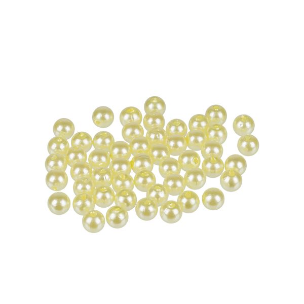 Бусины пластик ⌀6 мм, 50±2 шт, №52 кремовый, Zlatka PB-1