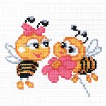 Набор для вышивания нитками РС Студия, Пчелки 15х12 см