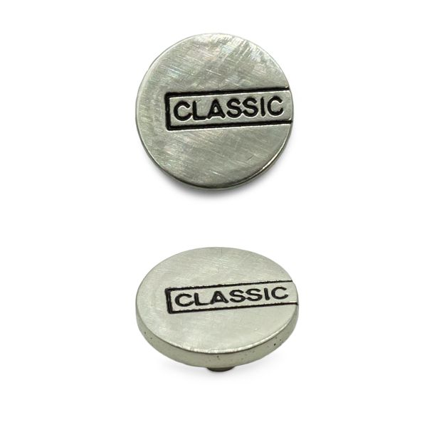 Кнопка Альфа (S-образная) ⌀12.5 мм (5/12.5), 20 шт, (часть A), Classic, металл, черный никель, BIG, 95262