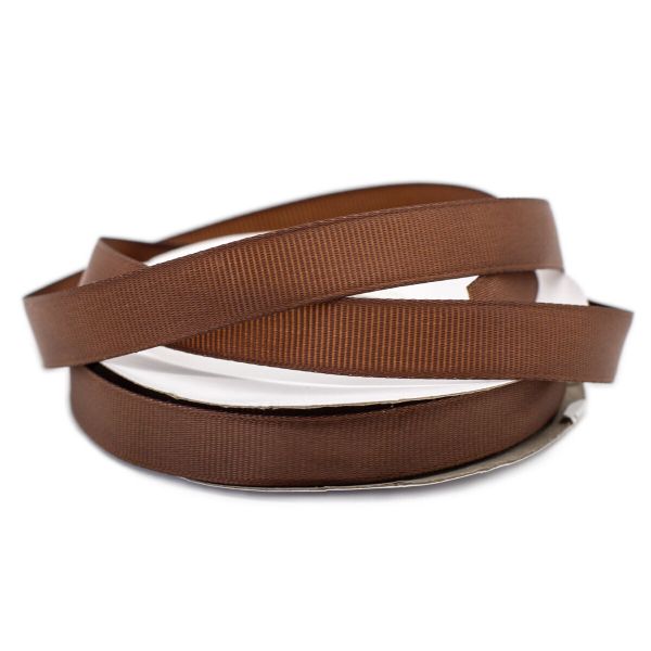 Лента репсовая (в рубчик) 12.0 мм, 18.28м (аналог 7702720) (078 т.коричневый)