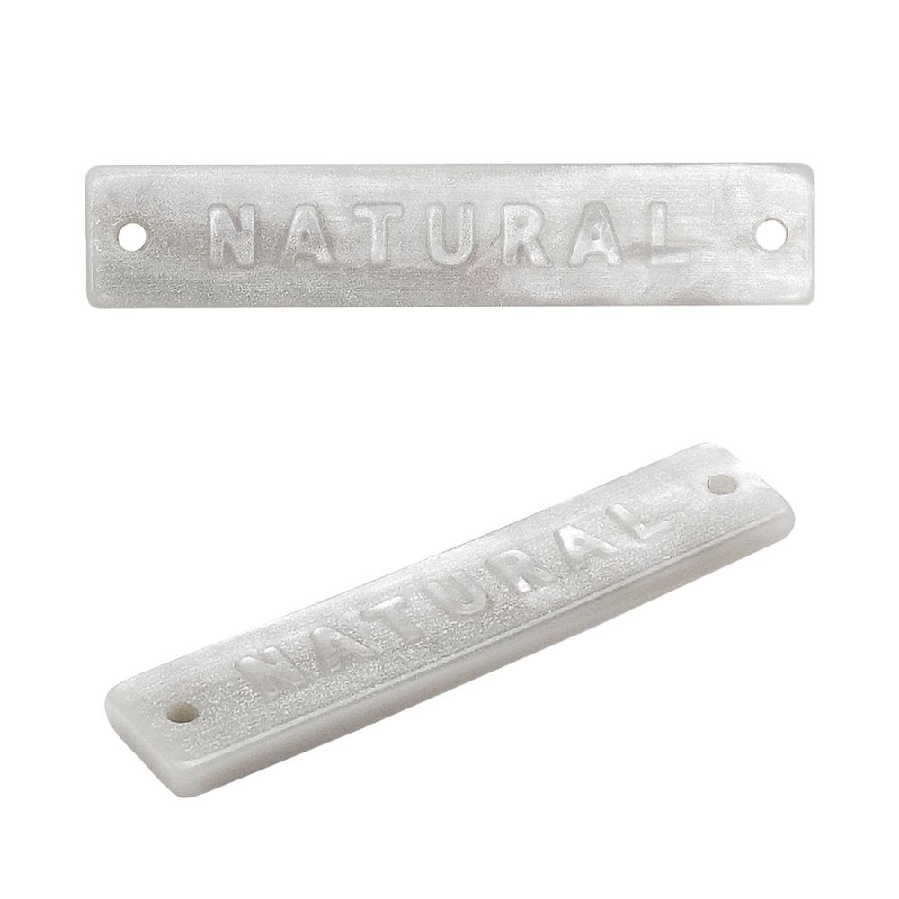 Украшение пришивное 30х6 мм, пластик, светло-серый, СВ_Т-21, 36 шт