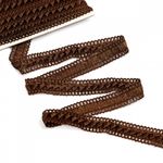 Тесьма декоративная Самоса V03 18 мм, цв.30 коричневый уп.9м