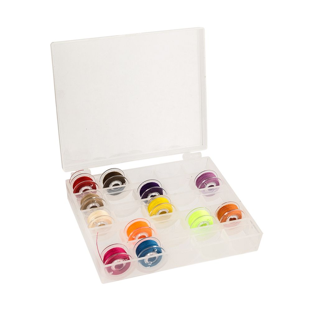 Органайзер для шпулек пластик 12х10х2.5 см, прозрачный, Gamma CFS-01