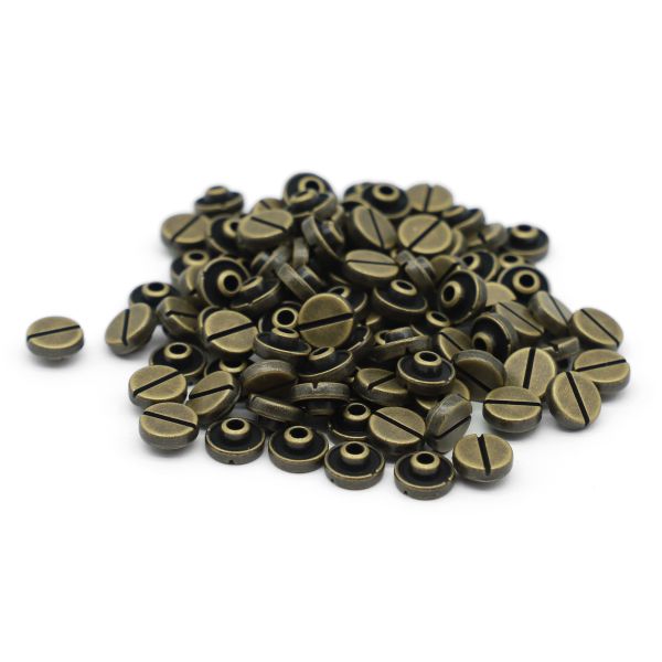Хольнитены джинсовые ⌀9.5 мм, |БЕЗ ГВОЗДЯ|, BIG, латунь винт, 100 шт