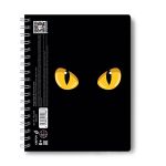 Тетрадь-перевертыш ученическая общая, A5 96 л. на гребне 65 г/м², белизна 100 %, 4 шт, клетка, 01215 Чёрный кот, Светоч Т119