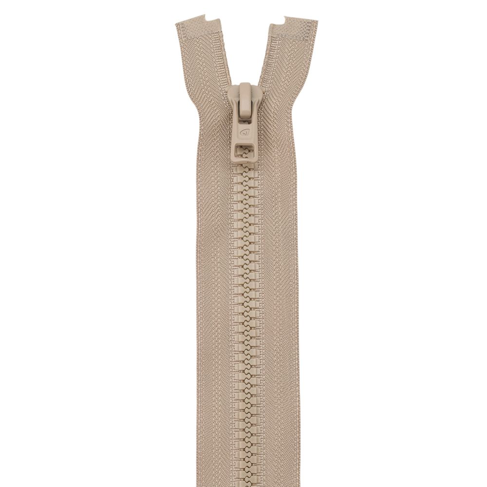 Молния трактор Arta Т6 (6 мм) 1 зам., разъем., 40 см, (2076), A128 бежевый, НОВЫЙ МАТОВЫЙ ЗАМОК, уп.5 штук