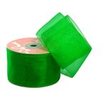 Лента капроновая (органза) 50.0 мм, 1044 зеленый уп.27,4 м