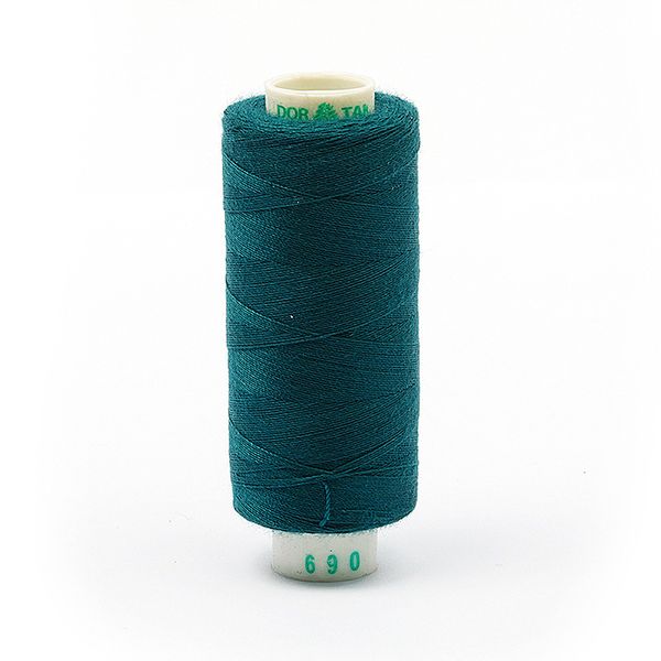 Нитки швейные бытовые Dor Tak 40/2, 366 м / 10 кат., 690 бирюзовый