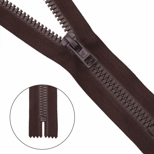 Молния трактор Arta Т6 (6 мм) 1 зам., н/раз., 18 см, (2075), A141 т.коричневый, НОВЫЙ МАТОВЫЙ ЗАМОК, уп.50 штук