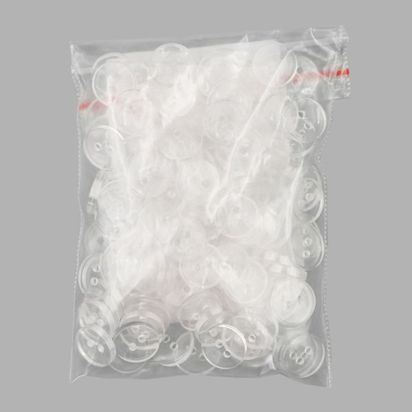 Пуговица 16L (10мм) 2прокола, пластик (Clear (прозрачный)), NE64