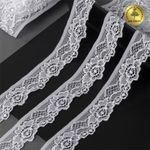 Кружево эластичное (стрейч) 30 мм, TBY.L839, 01 белый, 500м, Kruzhevo